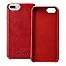 Jisoncase iPhone 7 Plus Case Genuine Leather Hard Back Case Slim Fit Protective Cover Snap on Case for iPhone 7 Plus [Red]-JS-I7L-03A30