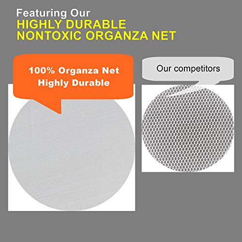 (2 Pack) Luxury Large Food Cover Tent | 100% Organza Net Highly Durable and Nontoxic | 2 Set of Extra Large Picnic Food Cover Mesh | Perfect Giant Outdoor Food Cover to Keep Insect and Fly Away