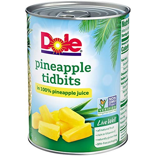 2 Dole+Pineapple+Tidbits+Juice+Ounce
