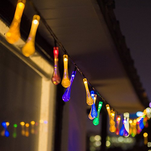 image for Icicle Halloween Solar String Lights, 24.6ft Solar Outdoor Lights with