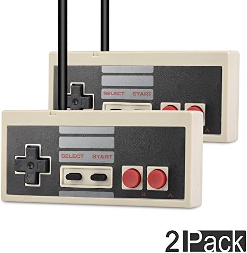 2 Pack USB Classic Nintendo Famicom Game Controller Joystick, TENETECH NES Gamepad for Windows PC Apple MAC (2 in one package)