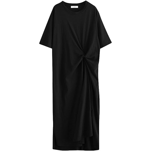 Alison Short Sleeve One Pocket Scoop Neck T-Shirt Dress - Market & Spruce  (as1, Alpha, s, Regular, Regular, Black) at Amazon Women's Clothing store