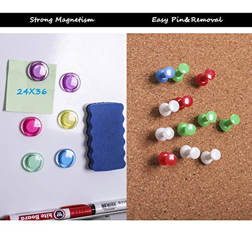 4 Magnetic+Whiteboard+Combination+Bulletin+Mounted