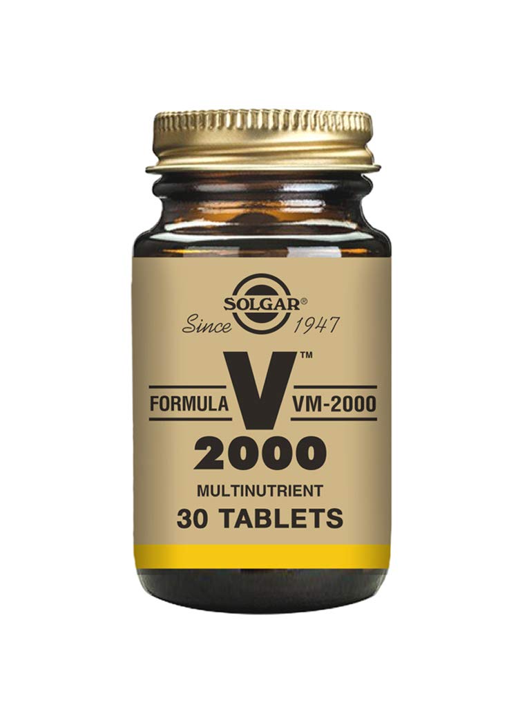Solgar Formula VM-2000, 30 Tablets - - Multivitamin - Daily Wellbeing and Immunity - Rich in Antioxidants - Vegan, Gluten Free and Kosher
