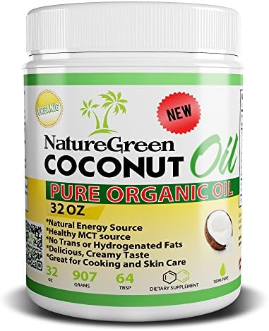 Coconut Oil-PURE ORGANIC COCONUT OIL -Weight Loss Benefits-Best for Cooking Tasty weight Loss Diet Recipes-Perfectly Natural Uses For Dry Skin Care-Good for Hair Care Beauty-Cook Healthy Recipes-100%Money Back GUARANTEED!Made in USA (32 OZ)