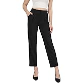 SEAJOJO Women's Dress Pants High Waist, Casual Business Work Stretchy Trouser with Pockets Pull On Tapered Leg Slacks