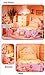 Rylai 3D Puzzles Miniature Dollhouse DIY Kit w/ Light -Love Fort Series Dolls Houses Accessories with Furniture LED Music Box Best Birthday Gift for Women and Girls