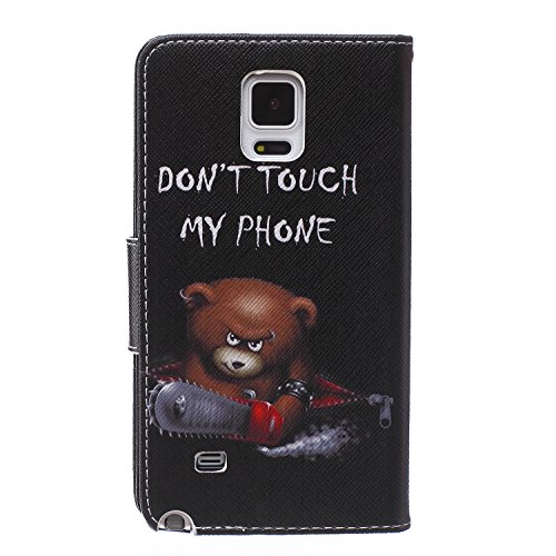 image for Galaxy Note 4 Case, Firefish Note 4 Case Leather wallet [Kickstand] [B