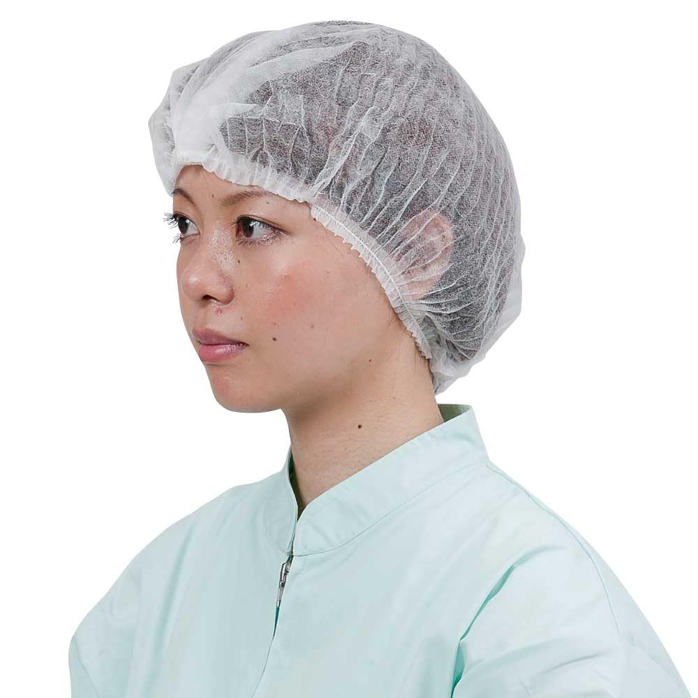 川西工業 クリーンベルズ 不織布使いきりヘアキャップ100枚入 ホワイト フリー 【使いきり】 #7045商品画像