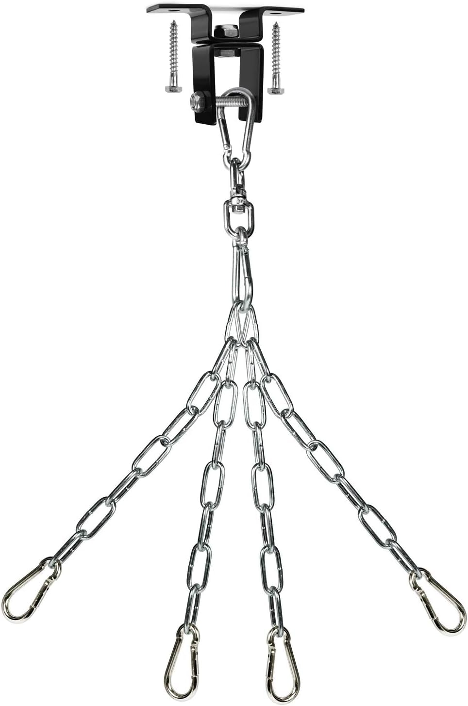 Yes4All SNGY Punching Bag Hangers, Black - silver, Ceiling Hook Suspension for Punching bag, Yoga, Chair, Boxing Bag, MMA, Mua Thai Indoor and outdoor Gym