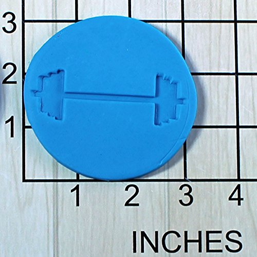 Barbell Weight Fondant Cookie Cutter AND Stamp #1551