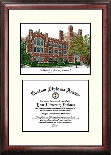 University of Oklahoma Sooners Mahogany Diploma Frame & Lithograph
