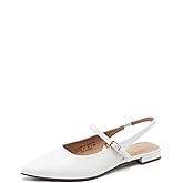 DREAM PAIRS Women's Slingback Dress Pointed Toe Flats Ballet Mary Jane Flat Shoes with Buckle Strap Low Heel Dressy Flats
