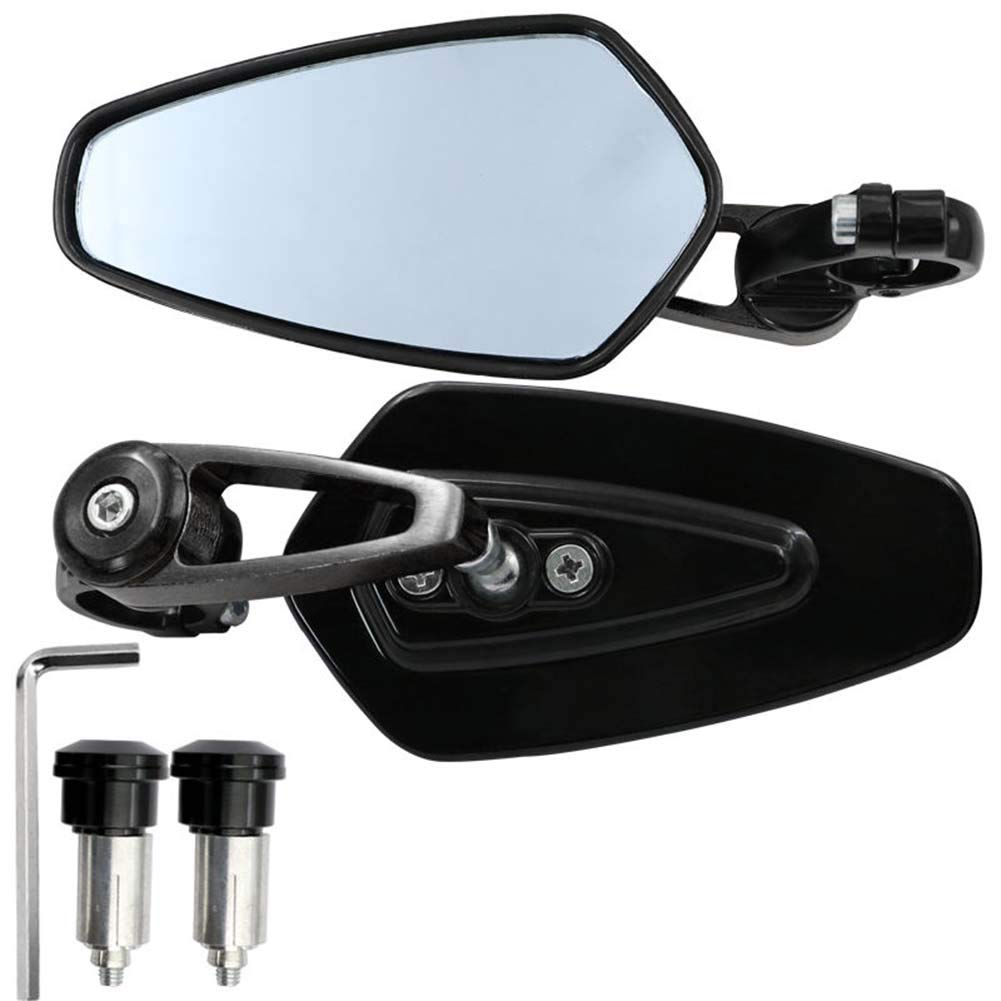 steering mirror, rear view mirror for handlebars, bicycle, electric bike, scooter, moped, wheelchair, rollator, stroller, golf cart 22 mm, flexible reflective mirror, adjustable & clamp mounting