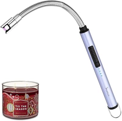 SUPRUS Candle Lighter Rechargeable USB Arc Lighter 360° Bendable Neck Blue