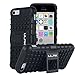ULAK iPhone 5C case 2 in 1 Guard Series Hybrid Rugged Dual Layer Combo Case for Apple iPhone 5C with Kickstand (Black)