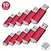 RAOYI 10PCS 1G USB Flash Drive USB 2.0 Memory Stick Bulk Thumb Drive Pen Drive Jump Drive-Red
