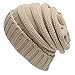 LAKALA Trendy Warm Oversized Chunky Soft Oversized Cable Knit Slouchy Beanie