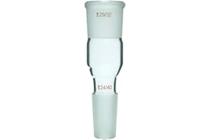 Deschem Lab Glass Enlarging Adapter,from Cone 24/40 to Socket 29/32 Joint