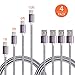 Type C Cable, Goodaa 4 Pack 1ft 3ft 6ft 10ft Nylon Braided USB C Fast Data & Charging Cable Aluminum Connector for Galaxy S21/S21 Plus/S21 Ultra/S20/S20 Plus/Note 20/Note 20 Ultra & all Type-C devices