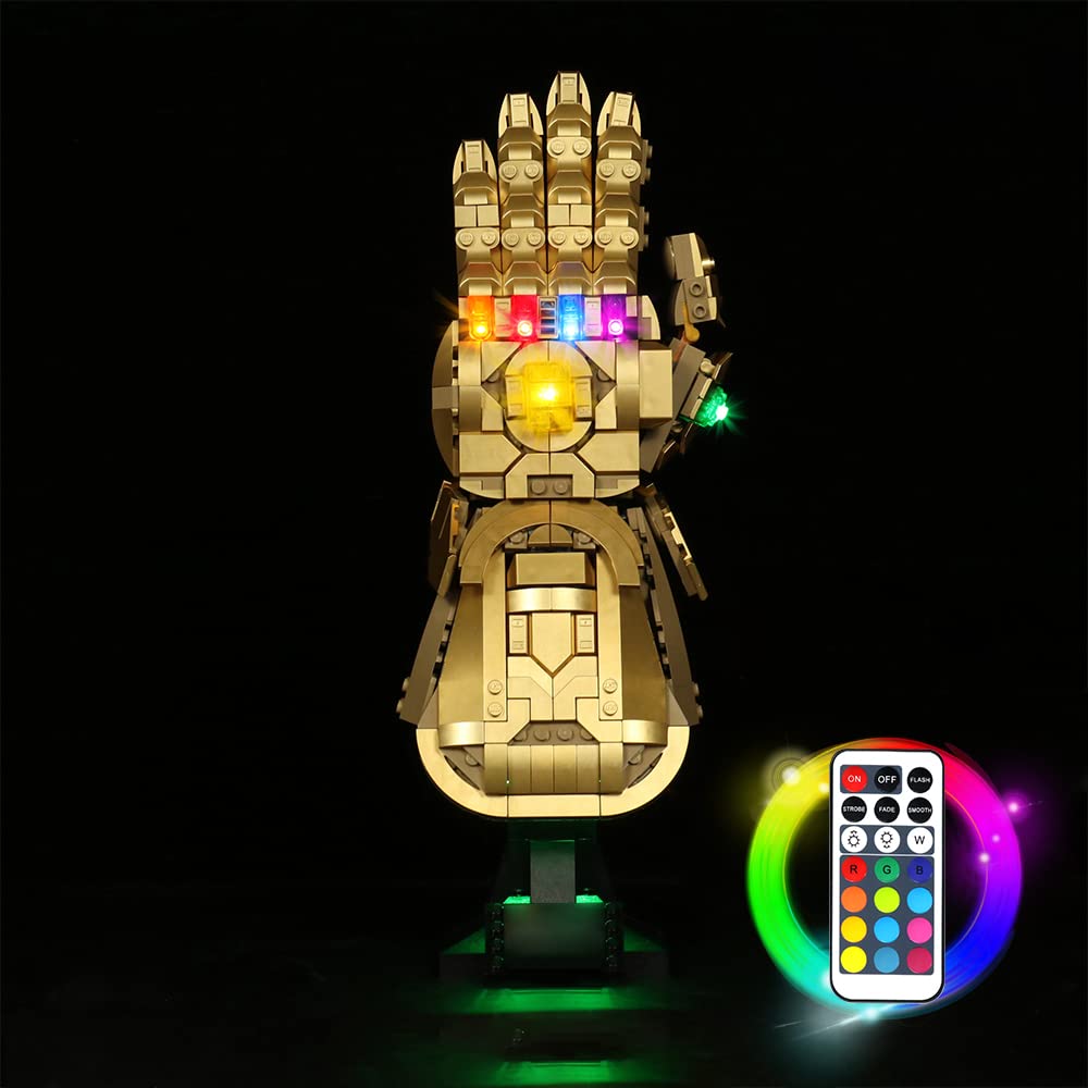 LocoLee Led Light Kit for Thanos Hand Gauntlet, DIY Lighting Set - Remote Control Version