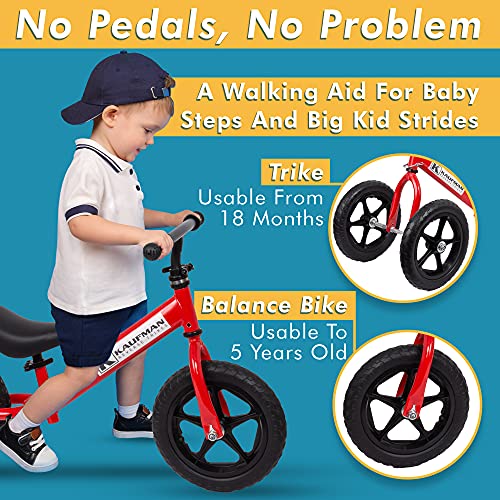 Kaufman Reverse Trikes with No Pedals for Kids 13 Years Old 2 in 1