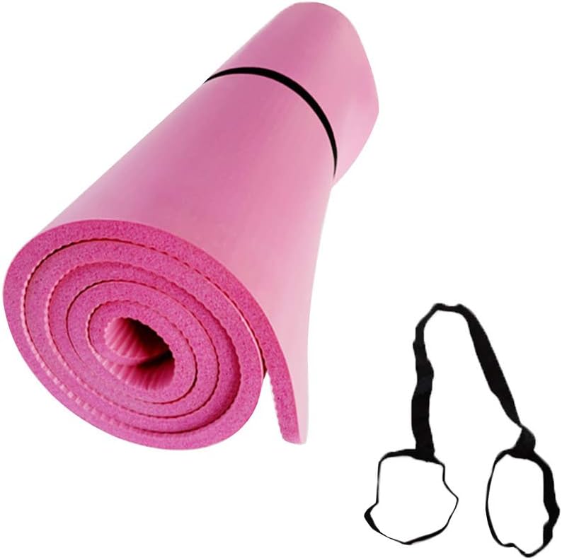 goneryisour Anti-slip Gymnastics Yoga Pilates Exercise Gym Mat Yoga Mat - Fitness Sport Absorb Sweat 10mm NBR Foam With Carry Strap Yoga Mat