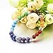 7 Chakras Bracelet Handmade Rainbow Round Bead Charm Bracelets for Women