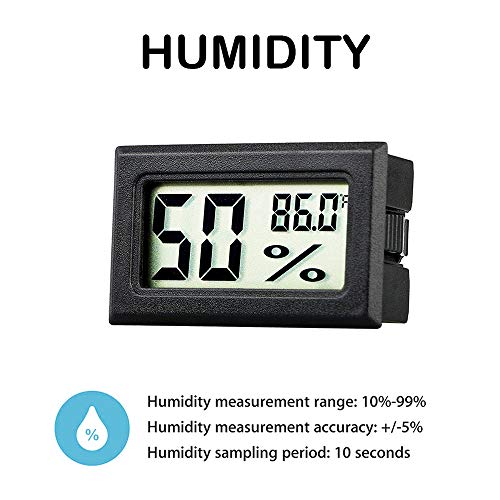 Rojuna Mini Thermometer Hygrometer, Small Digital Electronic