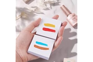 QIANSHAN 2 Pack 50 Sheets Disposable Nail Art Palette Papers, Double Side Gel Nail Polish Palette Paper, Portable Waterproof Nail Art Drawing Makeup Palette Nail Polish Color Mixing.2.1x2.1 Inch