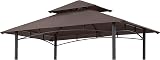 ABCCANOPY 5x8 Double Tiered Grill Gazebo Canopy Replacement Brown view 1