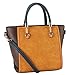 Diophy PU Leather Two Tone Mini Top Handle Tote Womens Purse Handbag Accented with Removable Strap SE-3394