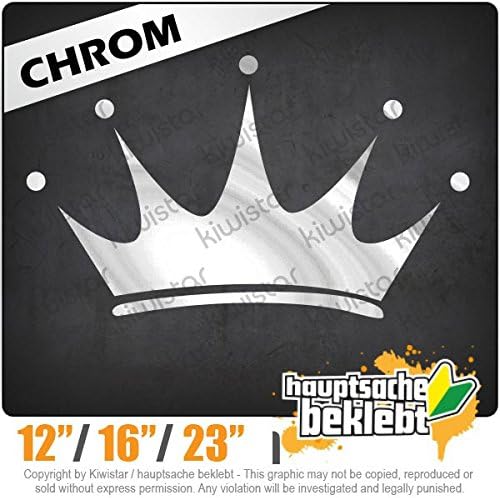 Crown - Available in 3 sizes 15 COLORS - Neon + Chrome! Decal Sticker Bumper Rear Window Vinyl Motorcycle
