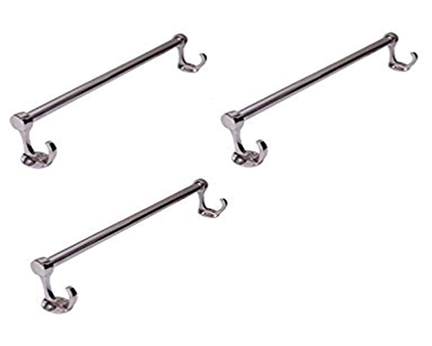 Vandana Stainless Steel Towel Rod with Hook 24 inch Longer Set of 3
