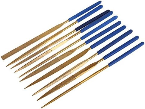 Lapidary Bent Curved Diamond Needle Files 10 Pcs Set Of Assorted Pieces Coated Files. For Coolant When Using Tools If Possible.