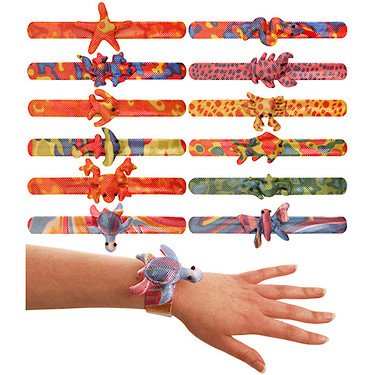 Henbrandt 12 x ANIMAL SNAP BRACELET CHILDREN KIDS LOOT GOODY PARTY BAGS PINNATA FILLERS TOYS