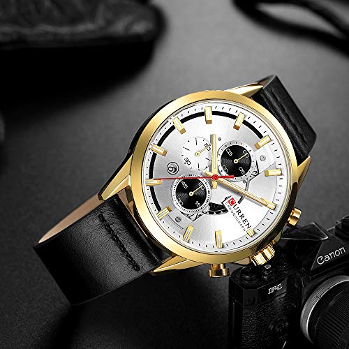 Reloj de Pulsera de Cuarzo para Hombre con cronógrafo de Acero Resistente al Agua - Imagen 4