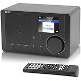 Ocean Digital Internet Radio WR-210CB Wi-Fi Bluetooth Receiver With 2.4'' Color Display Wireless Speaker -Black