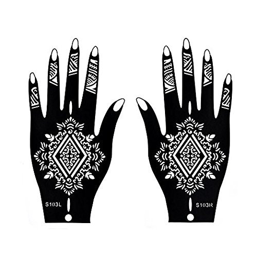 henna tattoo stencil temporary tattoo temples set of 14 sheets indian arabian tattoo reusable stickers stencils body art designs for hands body pricepulse