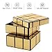 D-FantiX Shengshou Mirror Cube Set, 2x2 3x3 Mirror Blocks 2x2x2 3x3x3 Speed Cube Bundle Mirrored Cube Puzzle Gold