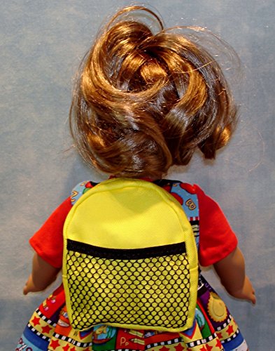 18 Inch Doll Yellow Backpack handmade by Jane Ellen for 18 inch dolls - Thumbnail 2