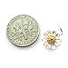 Sunflower Charm - Sterling Silver Sunflower Charm- Two-Tone Charm - Daisy Flower Pendant (1 pc)