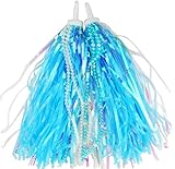 1Pair Bicycle Tassel Ribbon with Bead Chain Scooter Handle Sparkle Streamer Bike Adornment Accessories Decoration Hand Grip Spike for Kids Children