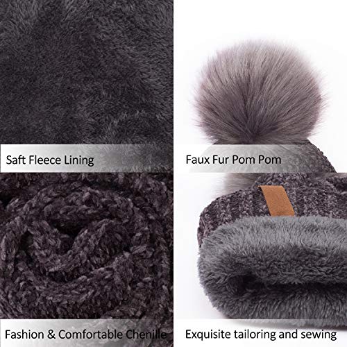 image for ViGrace Kids Winter Warm Fleece Lined Hats Infant Toddler Children Bea