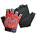 FREEHAWK Kids Cycling Gloves, Non-Slip Ultrathin Children Half Finger Bicycle Cycling Breathable Gloves Roller-Skating Gloves for Fishing, Cycling, Roller Skating and Climbing in Summer (Red1)