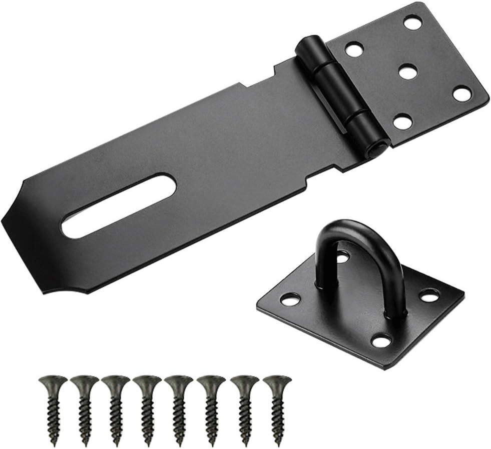 Zngou Stainless Steel Padlock Hasp and Staple 4 Inch Heavy Duty