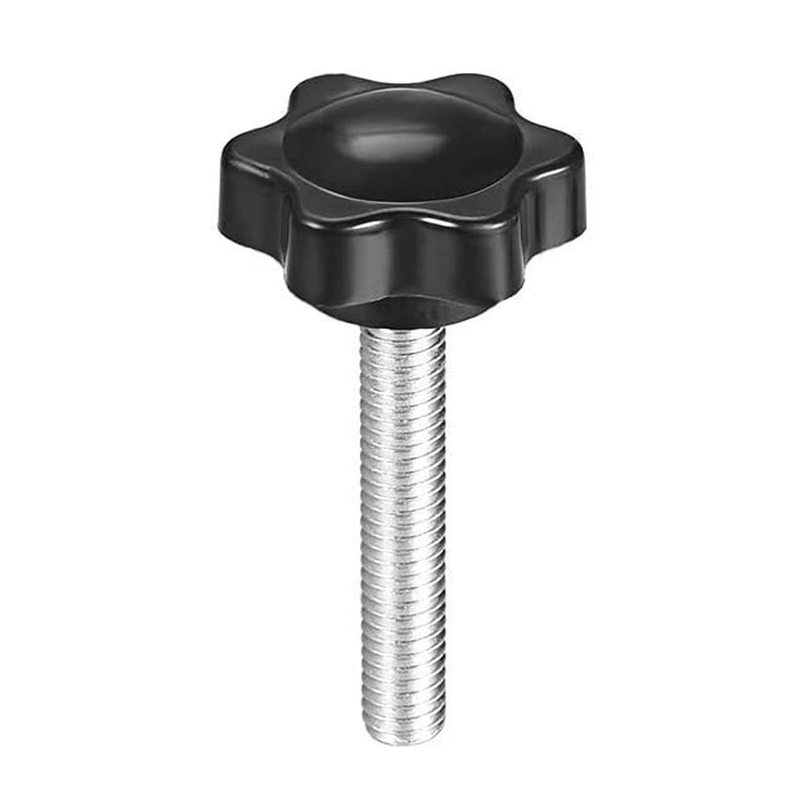 TA-VIGOR Clamping Screw Knob Star Shaped M6 x 40mm, 25mm Dia Plum Hex Shaped Plastic Head Clamping Knob Male Thread Grips — image 1