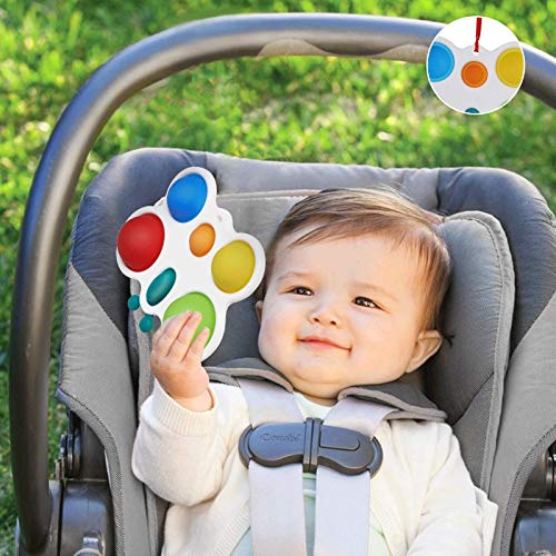 Baby Silicone Dimples Toys, Brain Teaser Simple Sensory Toys for Toddlers, Silicone Flipping Board Toys, Early Educational Fidget Toy for Kids, ADHD Fidget Toys Stress Relief Hand Toys Gifts