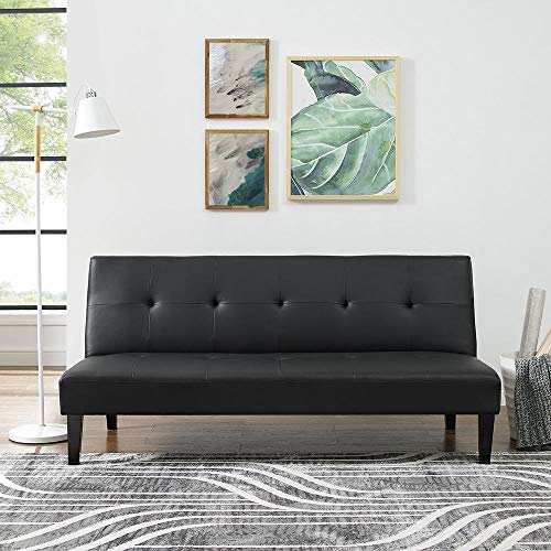 Naomi Home Button Tufted Futon Sofa Bed Black Pricepulse