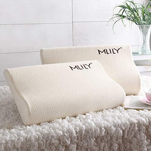 Oneriverspring40 pillow Mlily Memory Foam Pillow Slow Rebound Pressure Orthopedic Cervical Neck Pillow AirCell Technology Manchester United (Size : L Suit 60x30x10cm)